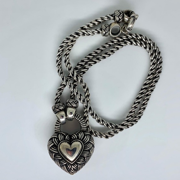 ❤️ Andrea Candela 925 14K Twisted Heart Necklace - Picture 4 of 7